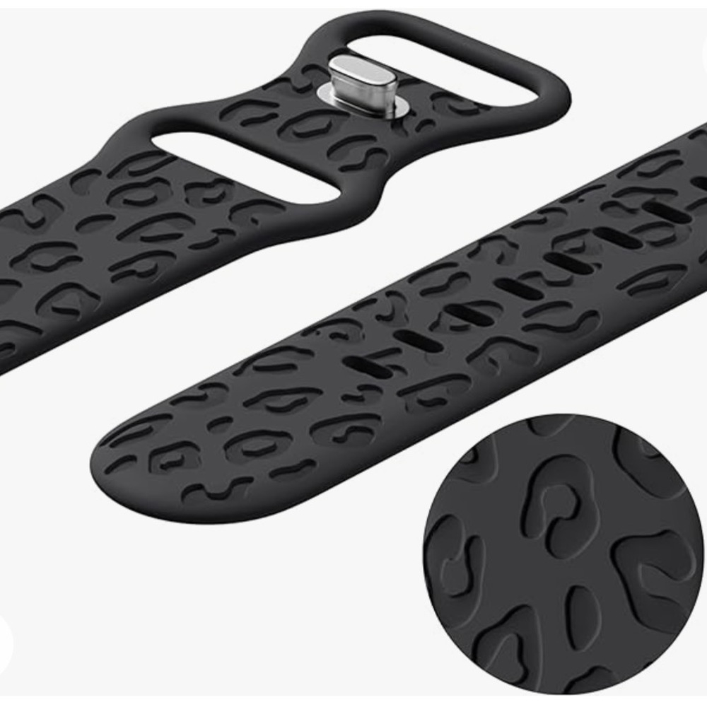 Black/leopard print/38MM adjustable smartwatch band